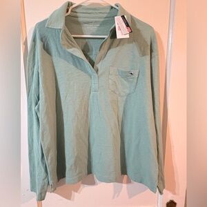 NWT Ladies Vineyard Vines Popover Polo Size L